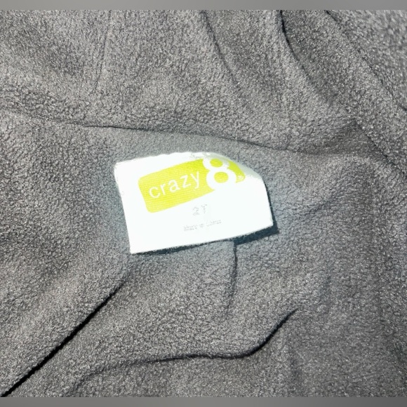 Crazy 8 Dark Grey Puffer Coat w/ Silver Metallic Heart Print size 2T NWOT - Picture 5 of 5